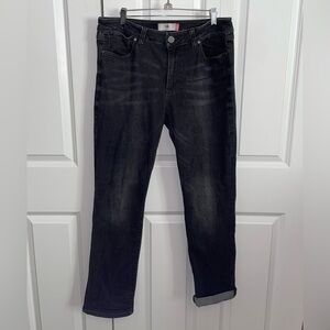 CAbi Women's Black Wash High Straight Jeans